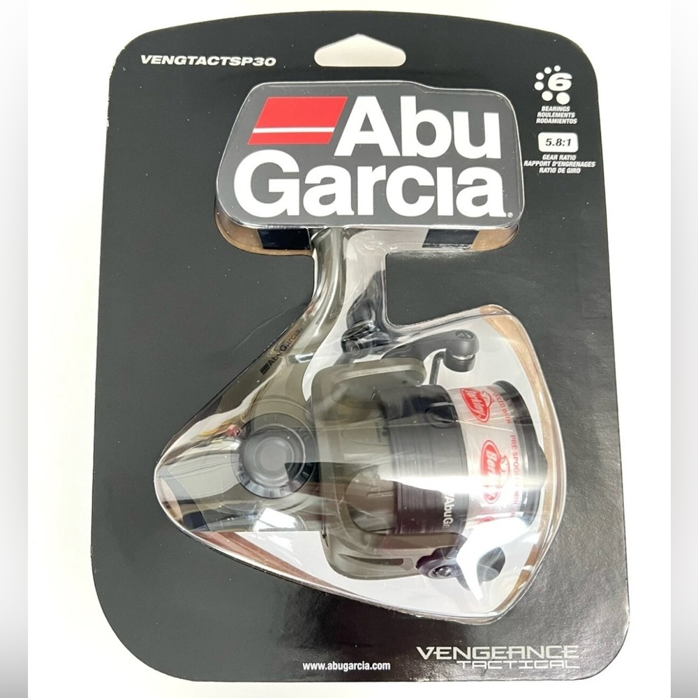 Abu Garcia VENGTACTSP30 Vengence Tactical Spinning Reel 6 Bearings 5.8:1 Fishing